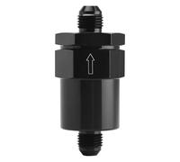 VIPIH AN6 Black Inline Fuel Systems Filter Adapter With 30 Micron Filter Element