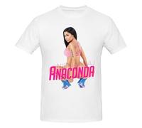 Viplili Nicki Music Minaj T-shirt à manches courtes et col rond pour homme Noir, blanc, S
