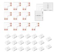 VIPMOON 10PCS Connecteur Ruban led 2 Broches 8mm pour Bande LED monochromes 2835 3528 RGB de 8mm de large. Connecteur LED à angle droit, facile à installer, sans soudure