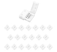 VIPMOON 20PCS Connecteur Ruban LED 4 broches, Connecteur RGB 10mm, Connecteur rapide de bande LED pour bandes lumineuses RGB SMD 5050 de 10mm de large