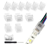 VIPMOON Connecteur Ruban LED Raccord Ruban LED 5 Broches 10mm 12Pièces