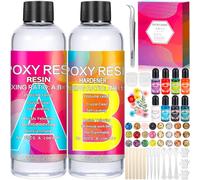 VIPNAJI 510ML Resine Epoxy, Kit Complet de Résine Èpoxy Transparente, pour la Coulée et Le Revêtement, l'art, la Fabrication de Bijoux, Artisanale