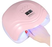 VIPNAJI Lampe UV LED Ongles Gel,168W Portable Séchoir à Ongles Professionnel Automatique,10s/30s/60s/99s,LCD Ecran, Capteur, Base Amovible, Machine Ongle Gel Automatique pour Gel Vernis