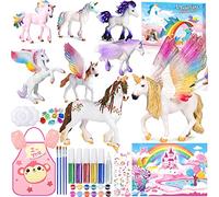 VIPNAJI Licorne Jouet Fille Kit de Peinture , Licorne Ensemble D'artisanat à Colorier 3D Peinture Activités Manuelles , Cadeau Garçons Créatif Anniversaire Noël 3 4 5 6 7 8 Ans