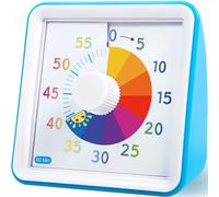 VIPNAJI Minuteur analogique visuel, Compte à rebours Silencieux, Outil de Gestion du Temps pour Enfants et Adultes, 60 Minutes, Silencieux Outil de Gestion du Temps pour Cuisine, Classe, Réunions