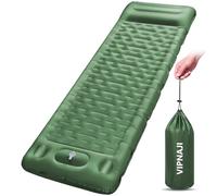 VIPNAJI Tapis de Camping Gonflable Ultraléger avec Oreiller - Matelas Gonflable 1 Place, Matelas autogonflant de Camping, Tapis de Couchage Ultraléger avec Pompe à Pied, pour Camping, Voyage, Tente