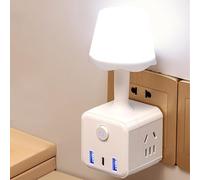 Vipomkowa Veilleuse Enfant Prise Électrique, Veilleuse à LED avec ports de chargement USB, Veilleuse Plug and Play, Lampe de Bureau Enfant, Veilleuse Ambiante, Lampe de Lecture, Cadeau d'anniversaire