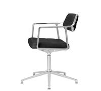 Vipp 453+ / Vipp453+ Swivel Chair chaise pivotante CUIR NOIR / CADRE ALUMINIUM POLI AVEC GUIDE Vipp OFFRE SPECIALE - 5705953212740