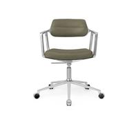 VIPP453+ / Vipp 453+ Swivel Chair chaise Vipp avec roulettes cuir vert - 5705953212771