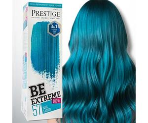 Vip's Prestige Be Extreme | Coloration Couleur 57 Blue Lagoon | Pigment Pur | Colore les Cheveux Blonds, Décolorés et Gris | Sans Ammoniaque, Sans Parabènes ni PPD | 100 ml