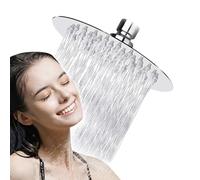 Vipuikos Pommeau de douche, douche à effet pluie, 15,27 cm, en acier inoxydable 304, réglable à 360 °, avec effet miroir poli, tête de douche à effet pluie, ronde de 1/2", pour salle de bain