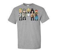 VIPwees, Axe The Roses, Mens Musician Caricature Organic Cotton T-Shirt