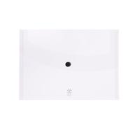 Viquel 017540-08 Pochette plastique porte documents A5 17 x 22 - Enveloppe plate fermeture bouton pression Transparent