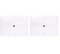Viquel 017540-08 Pochette plastique porte documents A5 17 x 22 - Enveloppe plate fermeture bouton pression Transparent (Lot de 2)