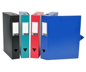 Viquel 097719-49 Class Docs Lot de 4 Boîtes de Classement en polypro Dos de 100 mm Couleurs Assorties