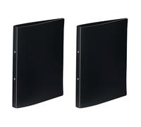 Viquel 2020508 Classeur 2 Anneaux 16 mm Polypropylène A4 Noir 151240 (Lot de 2)