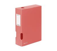 Viquel - Boite de Classement Documents A4 BUSINESS CLASS - Dos 8 cm - Plastique Souple Résistant - Porte-Étiquette - Bouton Pression - Rose