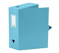 Viquel - Boite de Classement Documents A4 ESSENTIEL - Dos 10 cm - Plastique Souple Résistant - Porte-Étiquette - Bouton Pression - Fabriqué en France - Bleu Turquoise