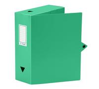 Viquel - Boite de Classement Documents A4 ESSENTIEL - Dos 10 cm - Plastique Souple Résistant - Porte-Étiquette - Bouton Pression - Origine France Garantie - Vert