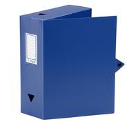 Viquel - Boite de Classement Documents A4 ESSENTIEL - Dos 10 cm - Plastique Souple Résistant - Porte-Étiquette - Bouton Pression - Fabriqué en France - Bleu