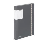 Viquel - Boîte de Classement en Plastique A4 BUSINESS CLASS - Idéale pour Organiser Documents et Dossiers A4 - Pochette de Classement Solide et Durable avec Fermeture Élastique - Gris
