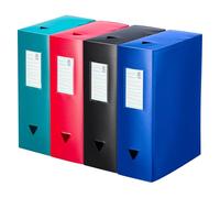 Viquel Boîte de classement plastique Essentiel dos 10 cm (lot de 8) (Assorties)