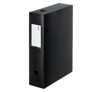 Viquel Boîte de classement plastique Essentiel dos 8 cm - lot de 6 (Noir)