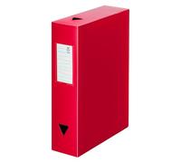 Viquel Boîte de classement plastique Essentiel dos 8 cm - lot de 6 (Rouge)