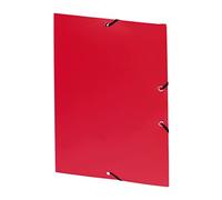 Viquel - Chemise à 3 Rabats A4 ESSENTIEL RECYCLE en Polypropylène Résistant - Fermeture Élastique - Pochette de Rangement Documents fabriquée en France - Rouge