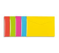 VIQUEL Chemise enveloppe HAPPY FLUO en polypropylène 2/10ème. Format 25 x 18 cm. Coloris assortis