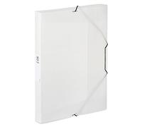 Viquel - Chemise plastique à élastique A4 grande capacité - chemise 3 rabats avec étiquette d'identification - Fabriqué en France - 25x33x3cm - Incolore