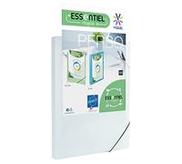 Viquel - Chemise plastique a4 avec rabat personnalisable et avec fermeture élastique- Blanc 022414-09