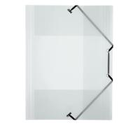 Viquel - Chemise plastique a4 avec rabats - Pochettes transparentes fermeture à élastique - Rangement documents A4 - Vert translucide