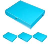 Viquel Class Doc Boîte De Classement en polypro dos 60 mm Bleu Turquoise (Lot de 4)