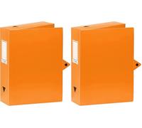 Viquel Class Doc Boîte De Classement en polypro dos 80 mm Orange (Lot de 2)