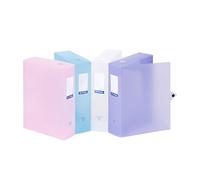 Lot de 6 boites de classement et archive grande capacité - Dos de 80 mm Multicolore