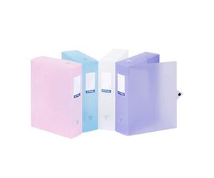Viquel Class Docs Propysoft Lot de 6 Boîtes de Classement en polypro Dos de 80 mm Couleurs Assorties