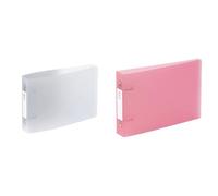 Viquel - Classeur à fiches Bristol avec étiquettes d'identification - 2 anneaux & Classeur à fiches Bristol avec étiquettes d'identification - 2 anneaux - Format A5 (25x16,5cm) - Rose