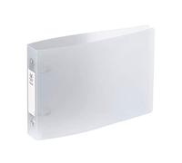 VIQUEL - Classeur à Fiches PROPYSOFT 25x16,5cm - Étiquette Tranche - Plastique Souple - 2 Anneaux - Capacité 100 Fiches Bristol - Origine France - Transparent