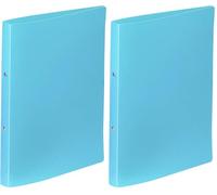 Viquel - Classeur souple A4 en plastique - Dos 2.5cm - Bleu Turquoise (Lot de 2)