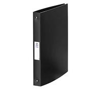 Viquel - Classeur souple A4 MAXI avec étiquette sur la tranche - 4 anneaux - Dos 3,5cm - Pour documents A4 - Noir