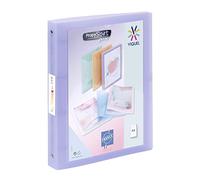 Viquel - Classeur souple A4 MAXI personnalisable - 4 anneaux - Dos 4cm - Pour documents A4 - Violet translucide