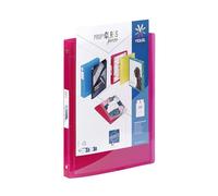 Viquel - Classeur souple a4 personnalisable - 4 anneaux - Dos 2.5cm - Rouge framboise translucide