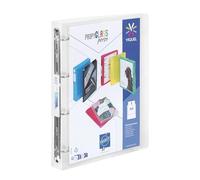 Viquel - Classeur souple en plastique 4 anneaux - Classeur personnalisable dos 3,5cm - Etiquette d'identification - Format A4 - Qualité supérieure - Fabriqué en France - Incolore translucide