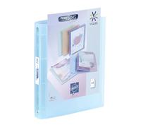 Viquel - Classeur souple personnalisable A4 PROPYSOFT - 4 anneaux - Couverture résistante - Fabriqué en France - Bleu Pastel