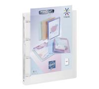 Viquel - Classeur souple personnalisable A4 PROPYSOFT - 4 anneaux - Couverture résistante - Fabriqué en France - Incolore
