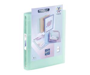 Viquel - Classeur souple personnalisable A4 PROPYSOFT - 4 anneaux - Couverture résistante - Fabriqué en France - Vert Pastel