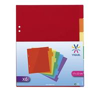 Viquel - Intercalaires 6 positions en plastique format A5 - Multicolore