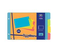 Viquel - Intercalaires pour classeur à fiches bristol 14,7x23,5 cm en plastique - Intercalaires Coloris fluo