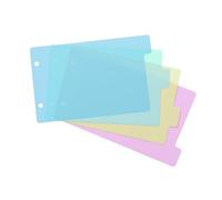 VIQUEL - Jeu de 4 intercalaires Format A5 Pour classeur à fiches 2 anneaux - Rainbow Pastel